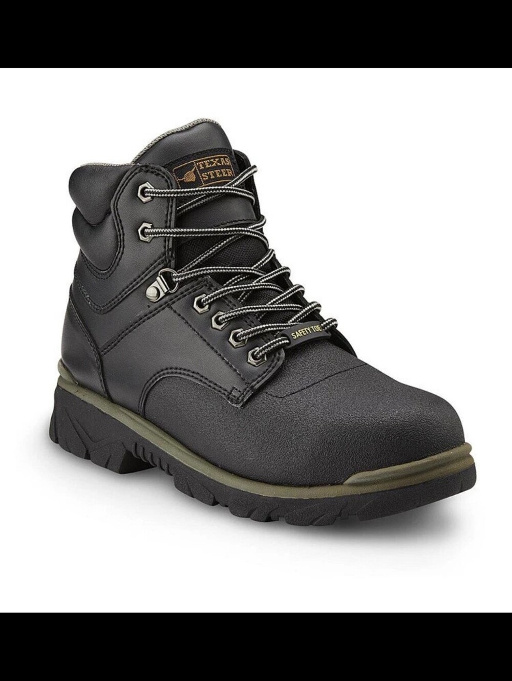 Texas Steer Men's Maximus Black Safety Toe Steel Toe Work Boot